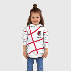Толстовка-худи детская Трэйл Блэйзерс - белый мяч, цвет: 3D-белый — фото 2