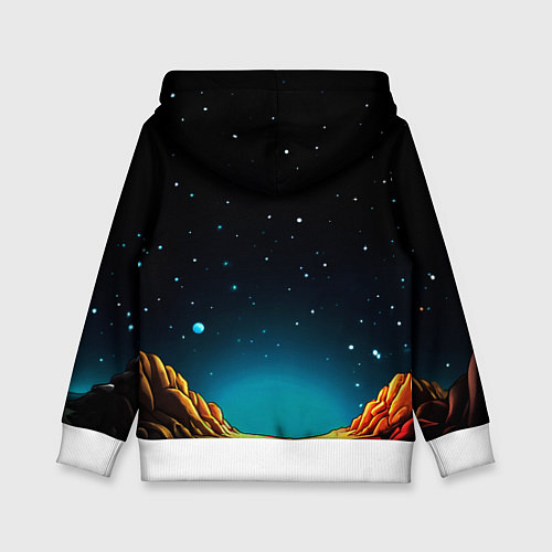 Детская толстовка Спанч Боб и Патрик в космосе / 3D-Белый – фото 2