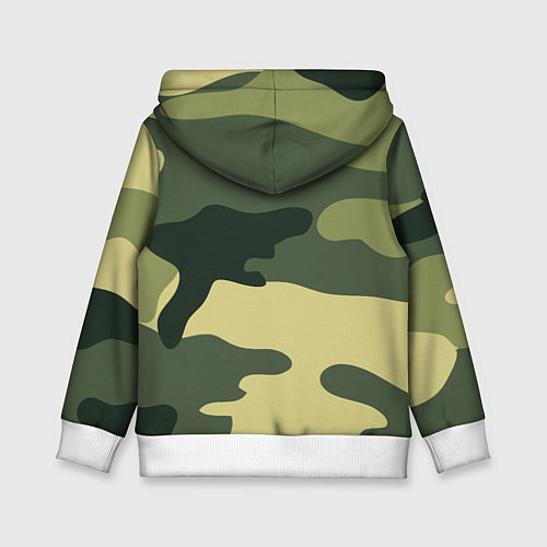 Детская толстовка Камуфляж с маками / 3D-Белый – фото 2