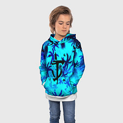 Толстовка-худи детская Doom неоновые тропики, цвет: 3D-белый — фото 2