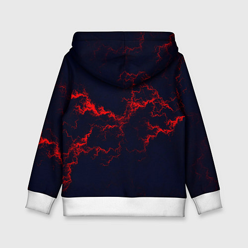 Детская толстовка Lightning red glow / 3D-Белый – фото 2