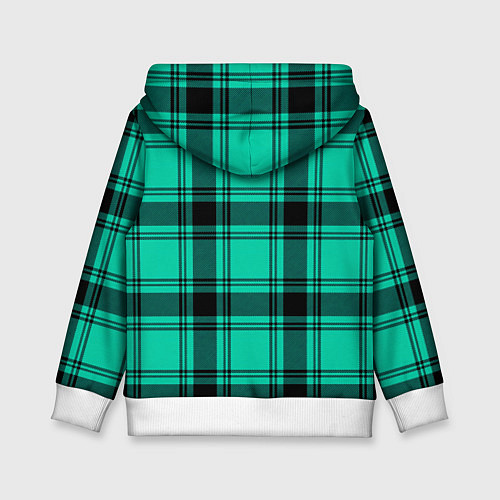Детская толстовка Checkered turquoise / 3D-Белый – фото 2