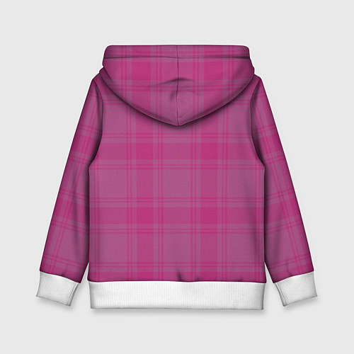 Детская толстовка Checkered pink / 3D-Белый – фото 2