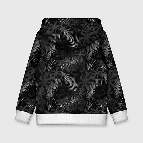 Детская толстовка Palm black and white / 3D-Белый – фото 2