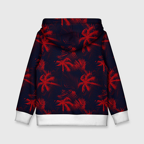 Детская толстовка Palm black red / 3D-Белый – фото 2