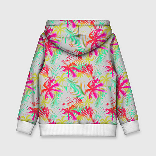 Детская толстовка Palm yellow pink / 3D-Белый – фото 2