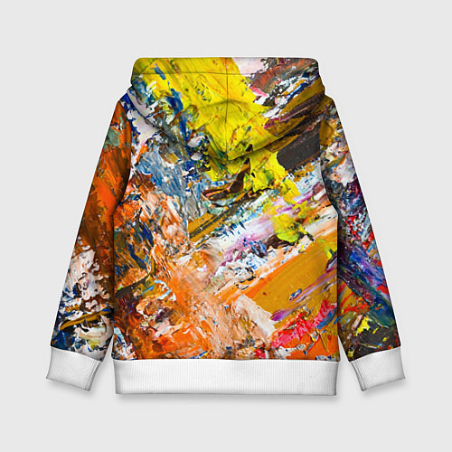 Детская толстовка Живая Абстракция: Поток Цветов и Форм в Постоянном / 3D-Белый – фото 2