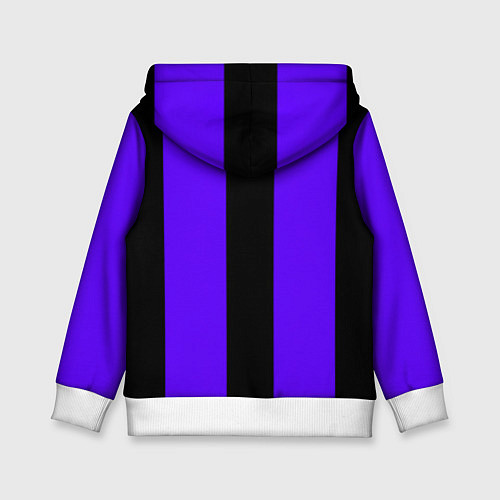 Детская толстовка Color purple black stripes / 3D-Белый – фото 2