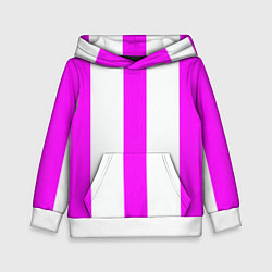 Детская толстовка Color white pink lines