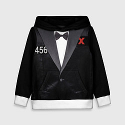 Толстовка-худи детская Костюм финалиста 456 из игры в кальмара, цвет: 3D-белый