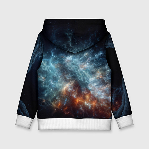 Детская толстовка Космонавт парит в космосе среди звезд / 3D-Белый – фото 2