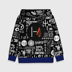 Толстовка-худи детская Twenty one pilots rock logo, цвет: 3D-синий