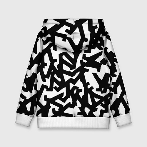 Детская толстовка Doom x half life pattern / 3D-Белый – фото 2