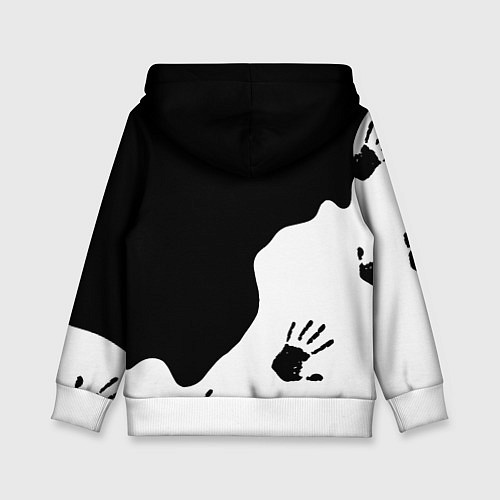 Детская толстовка Doom отпечатки демона / 3D-Белый – фото 2