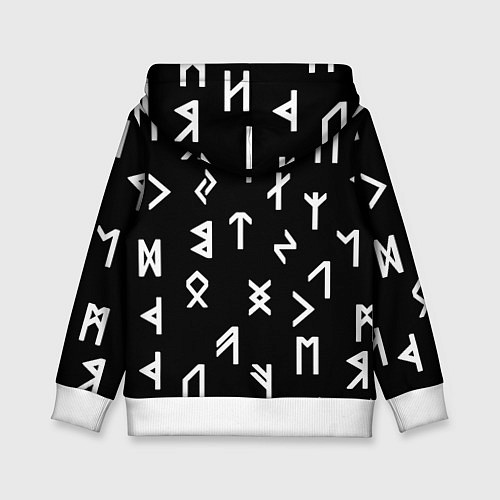 Детская толстовка Doom магические символы / 3D-Белый – фото 2