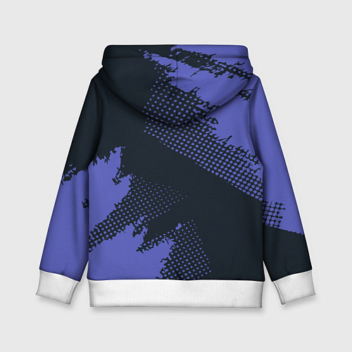 Детская толстовка Абстрактная текстура в синем / 3D-Белый – фото 2