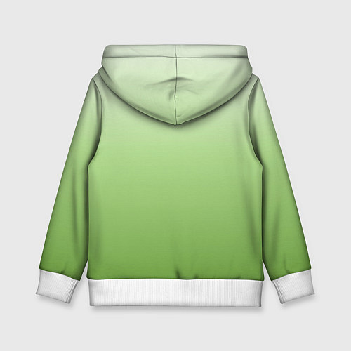 Детская толстовка Градиент нежно-зеленый / 3D-Белый – фото 2