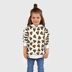 Толстовка-худи детская Нашивки какашки, цвет: 3D-белый — фото 2