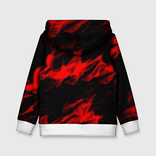 Детская толстовка Doom красный огонь марса / 3D-Белый – фото 2