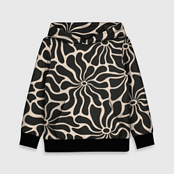 Детская толстовка Цветы black pattern