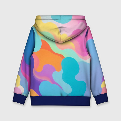 Детская толстовка Разноцветные красивые облака / 3D-Синий – фото 2