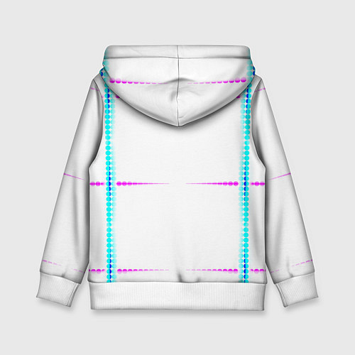 Детская толстовка Color white blue pink stripes / 3D-Белый – фото 2