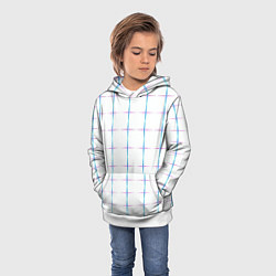 Толстовка-худи детская Color white blue stripes, цвет: 3D-белый — фото 2