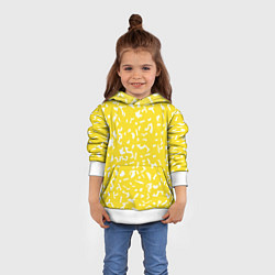 Толстовка-худи детская Лимонный камуфляж, цвет: 3D-белый — фото 2