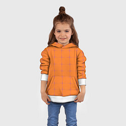 Толстовка-худи детская Color orange stripe, цвет: 3D-белый — фото 2