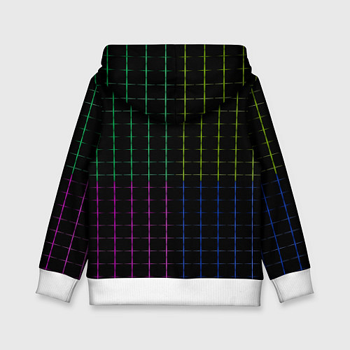 Детская толстовка Color black multicolored stripes / 3D-Белый – фото 2