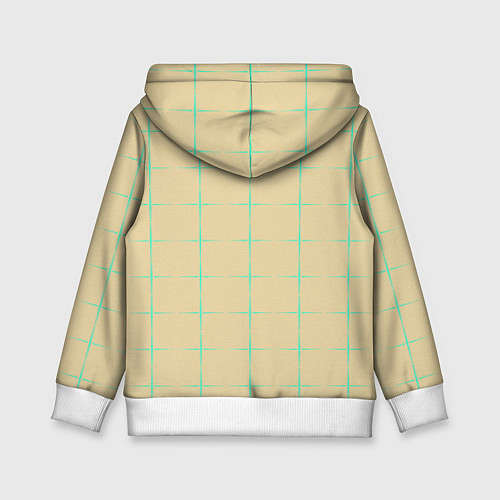 Детская толстовка Color beige green crosses / 3D-Белый – фото 2