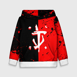 Детская толстовка Doom текстура краски