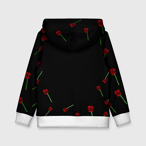 Детская толстовка Doom rose pattern / 3D-Белый – фото 2