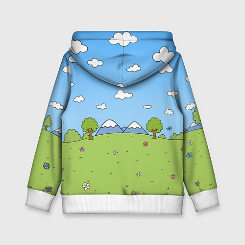 Детская толстовка Queen мультяшный стиль на поляне / 3D-Белый – фото 2
