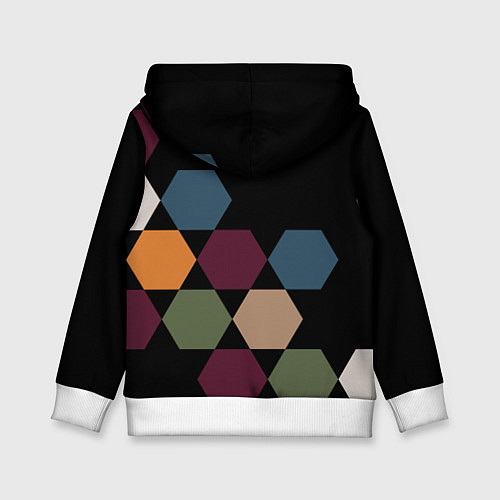 Детская толстовка Honeycombs autumn colors / 3D-Белый – фото 2