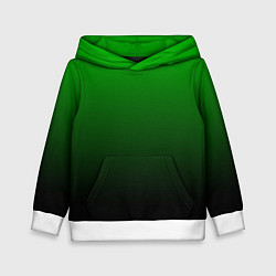 Толстовка-худи детская Green gradient, цвет: 3D-белый