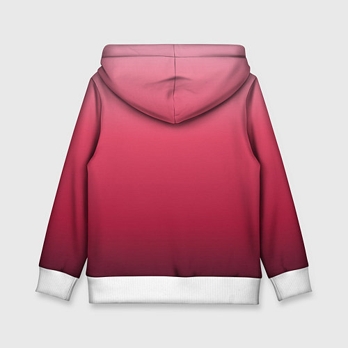 Детская толстовка Градиент гранатовый / 3D-Белый – фото 2
