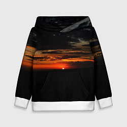 Толстовка-худи детская Закат на плато, цвет: 3D-белый
