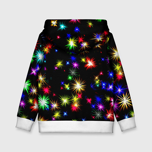 Детская толстовка Doom новогодние искры / 3D-Белый – фото 2