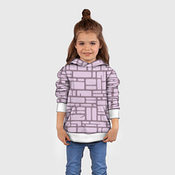 Толстовка-худи детская Кирпичная кладка, цвет: 3D-белый — фото 2