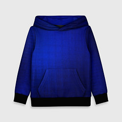 Толстовка-худи детская Синий с затемнением текстура, цвет: 3D-черный