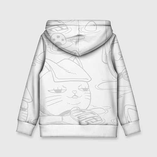 Детская толстовка Dandadan - манеки неко / 3D-Белый – фото 2