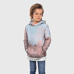 Толстовка-худи детская Атмосфера сентябрь, цвет: 3D-белый — фото 2
