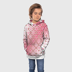 Толстовка-худи детская Звездная россыпь-розовый, цвет: 3D-белый — фото 2