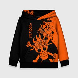 Толстовка-худи детская One Piece - Ace, цвет: 3D-черный