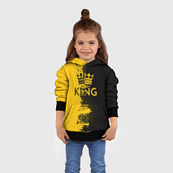 Толстовка-худи детская Король, цвет: 3D-черный — фото 2
