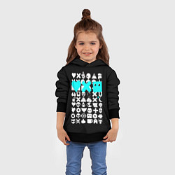 Толстовка-худи детская Love Death and Robots синий, цвет: 3D-черный — фото 2