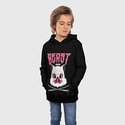Толстовка-худи детская Клинок, рассекающий демонов, Иноске, цвет: 3D-черный — фото 2
