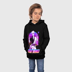 Толстовка-худи детская Гинтама ретро, цвет: 3D-черный — фото 2