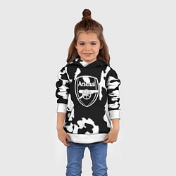 Толстовка-худи детская Арсенал камуфляжные краски, цвет: 3D-белый — фото 2
